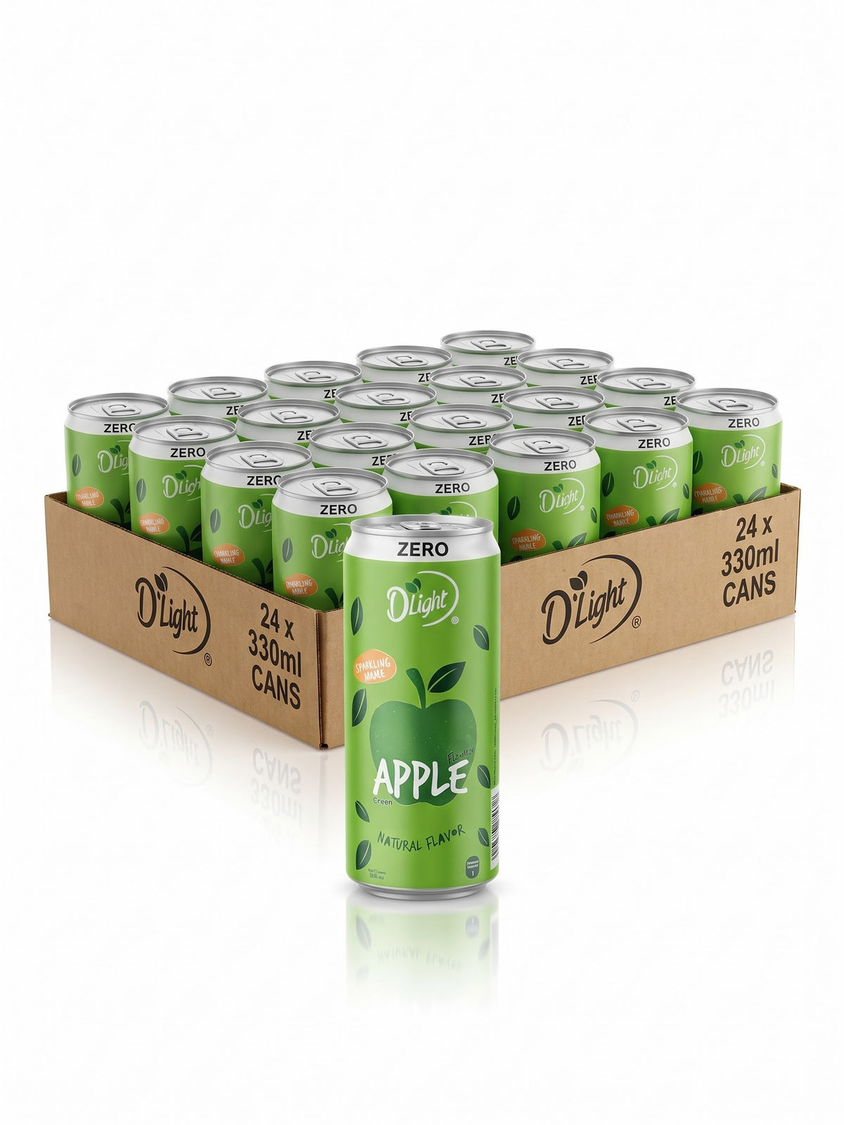 مشروب غازي بنكهة التفاح خالي من السكر 300ml