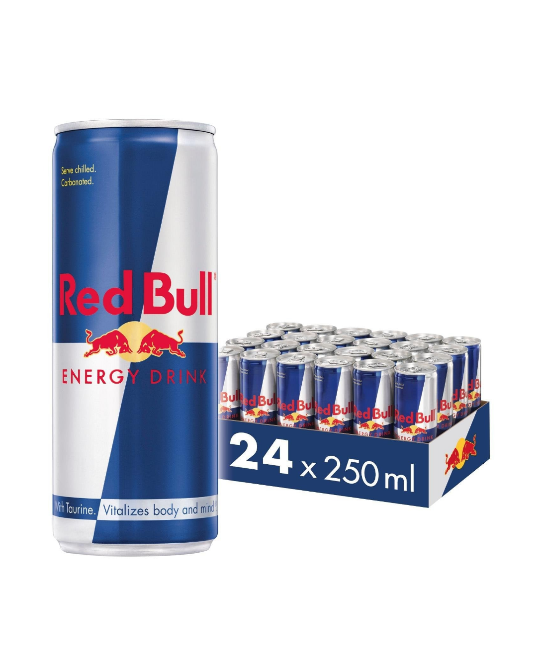 Red Bull Energy Drink,(24 pack)250 Ml, ردبول مشروب طاقة كلاسيك 24 حبه